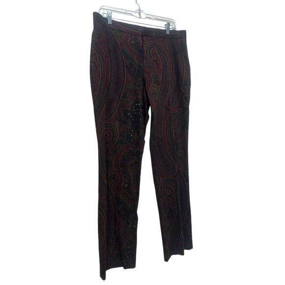 Vintage Ralph Lauren Velour Paisley Pants Womens Size 12 Wimsigoth Grunge 90s - Picture 15 of 16